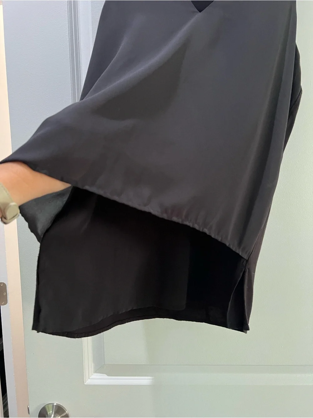Michael Kors Black Layered V-Neck Sleeveless Blouse